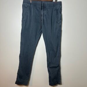 James Perse Mens Charcoal Gray Jogger Pants Elastic Waist Drawstring Size2 32/31